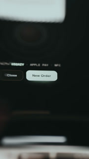 User taps the New Order button to initiate a new purchase request