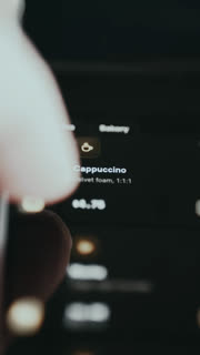 Coffee ordering mobile application with beverage selection options