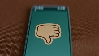 Disagree Dislike icon, thumbs down icon, presentation