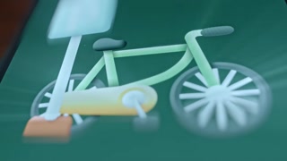 Bicycle and basketball hoop, sports concept, presentation