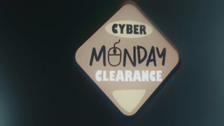 Cyber Monday Clearance sign for sales event