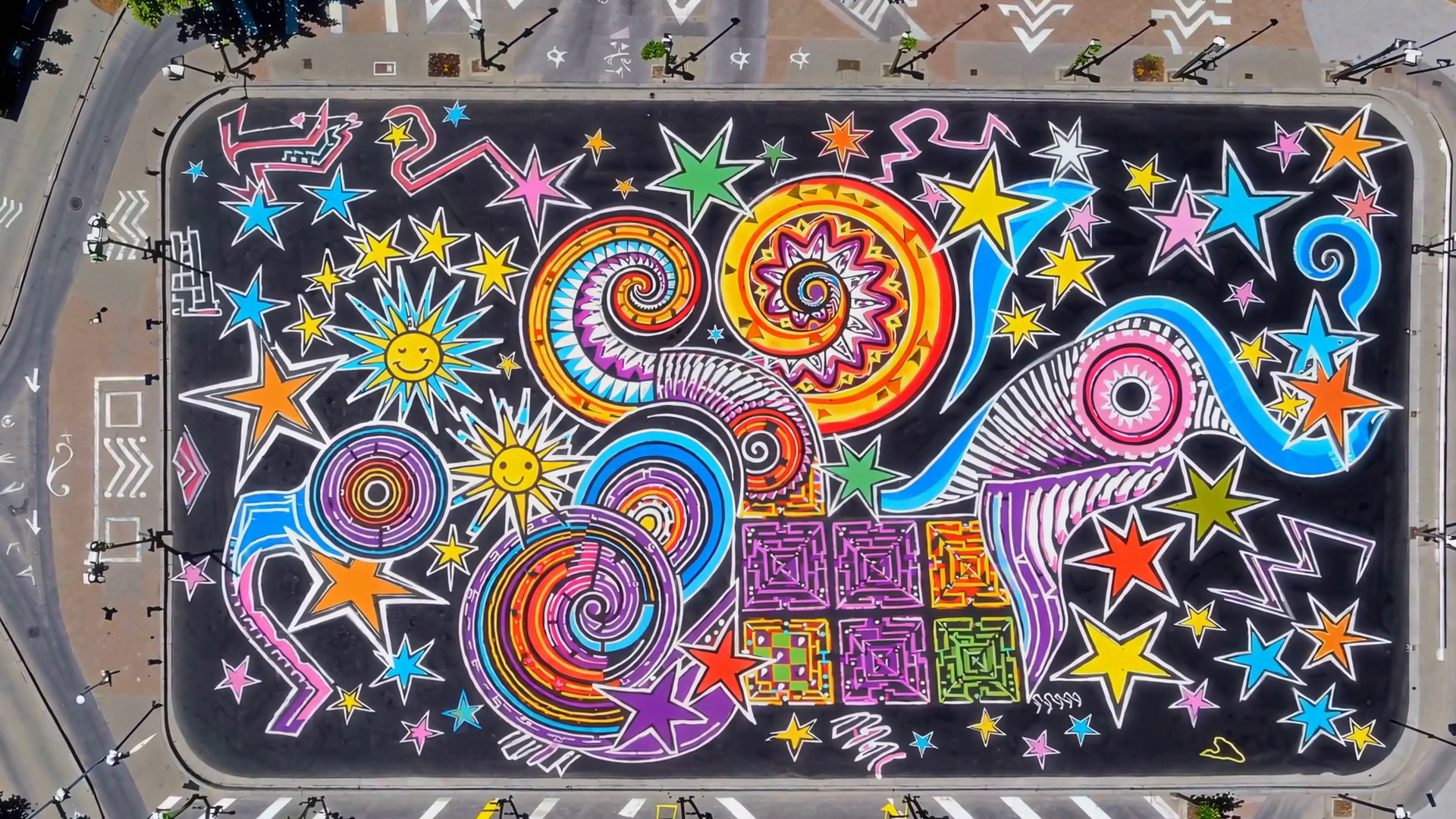 A Vibrant Intricate Street Art Design Stock Footage SBV-351881307 ...