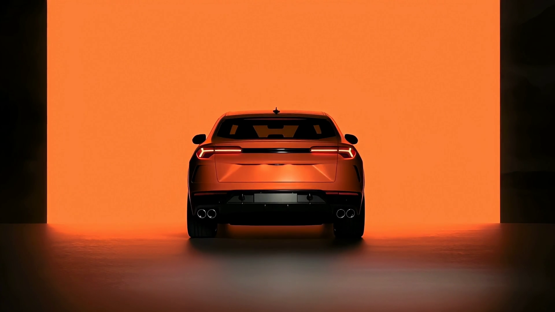 A Stunning Orange Car Showcased Against Stock Footage SBV-352484970 ...