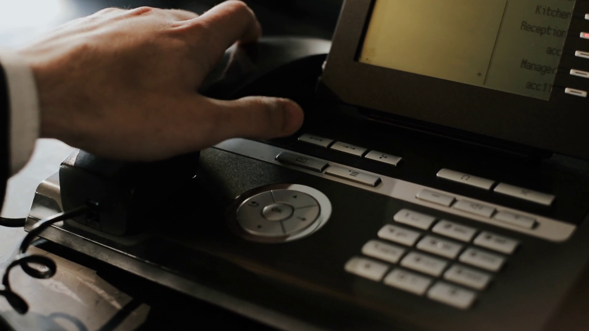 Closeup Of Calling Stationary Fax Phone At Home Or Business Office