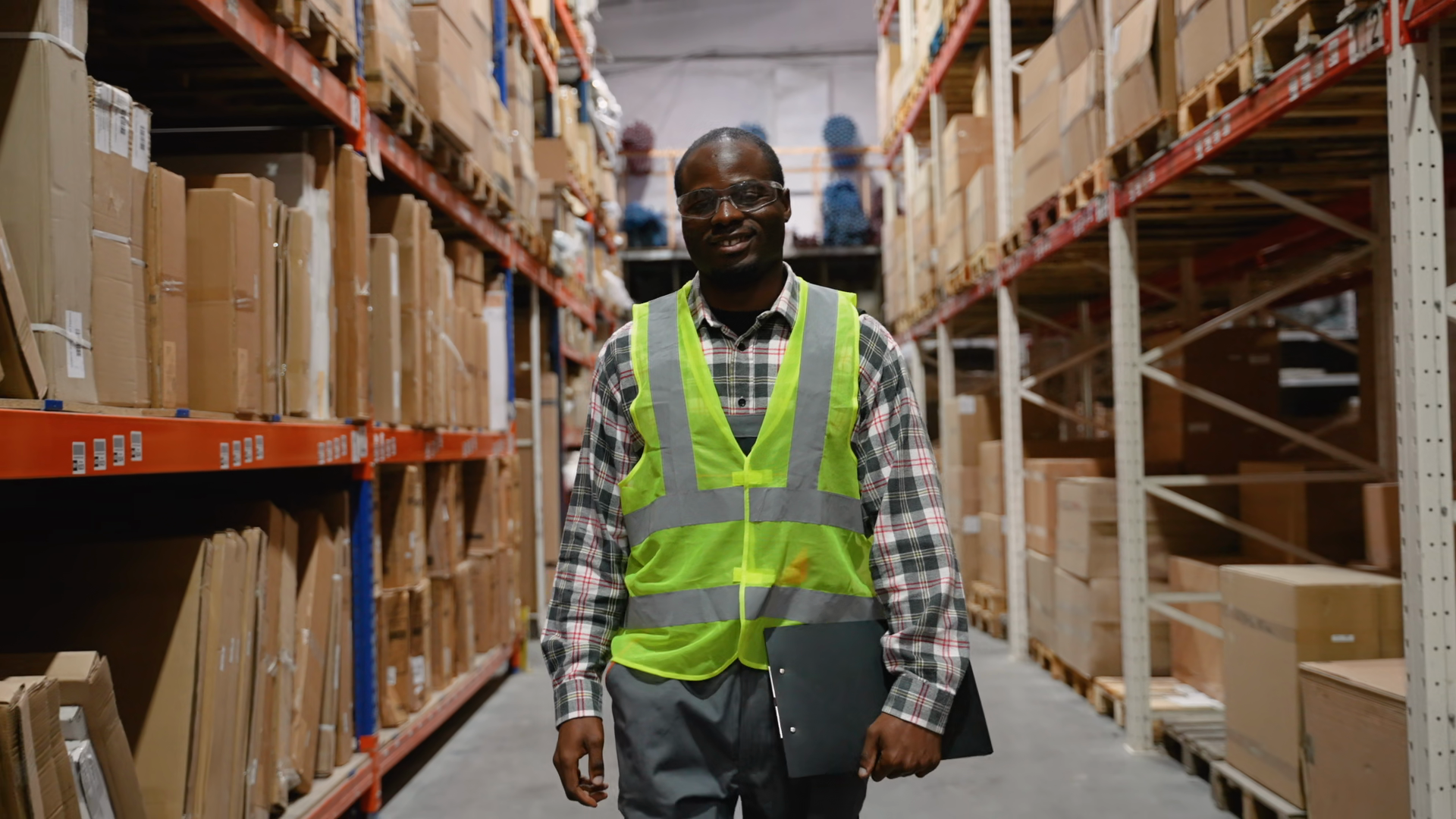 African American Logistics Worker In Hard Stock Footage SBV-353628500 ...