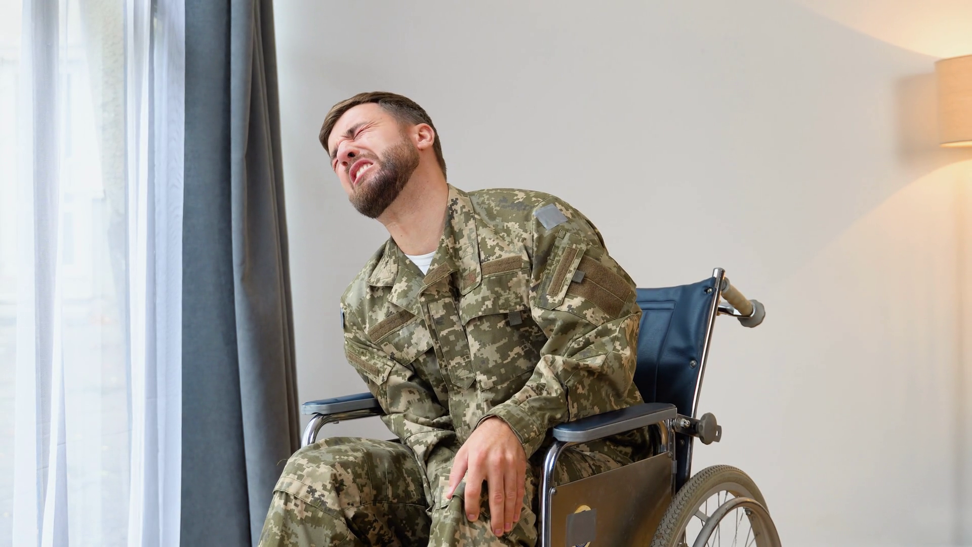 Soldier Suffering From Depression Stock Footage SBV-352066400 - Storyblocks