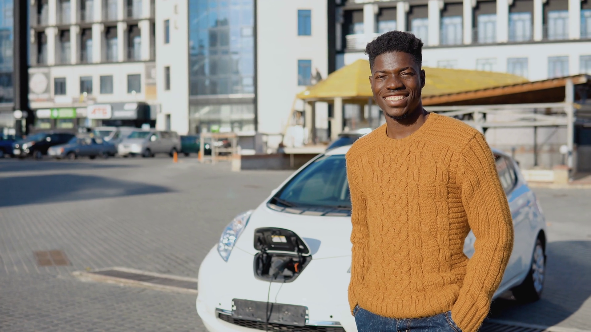 African American Driver Is Standing Near Stock Footage SBV-352309892 ...