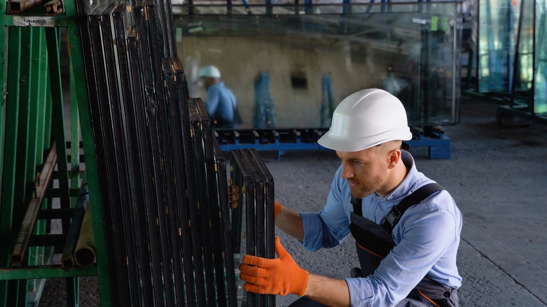 Professional Man Worker In Window Warehouse Stock Footage SBV-352525540 ...