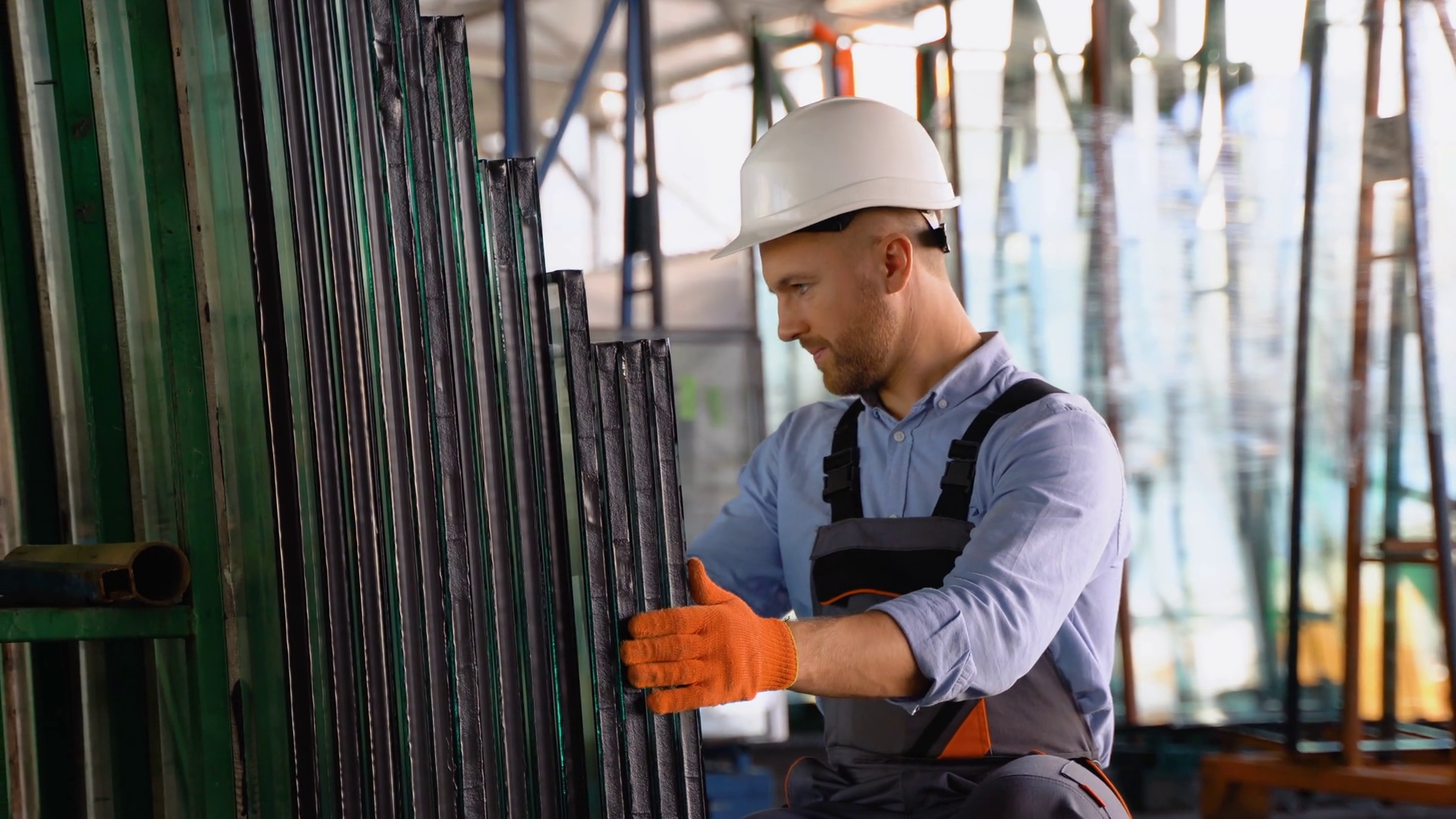 Professional Man Worker In Window Warehouse Stock Footage SBV-352525552 ...