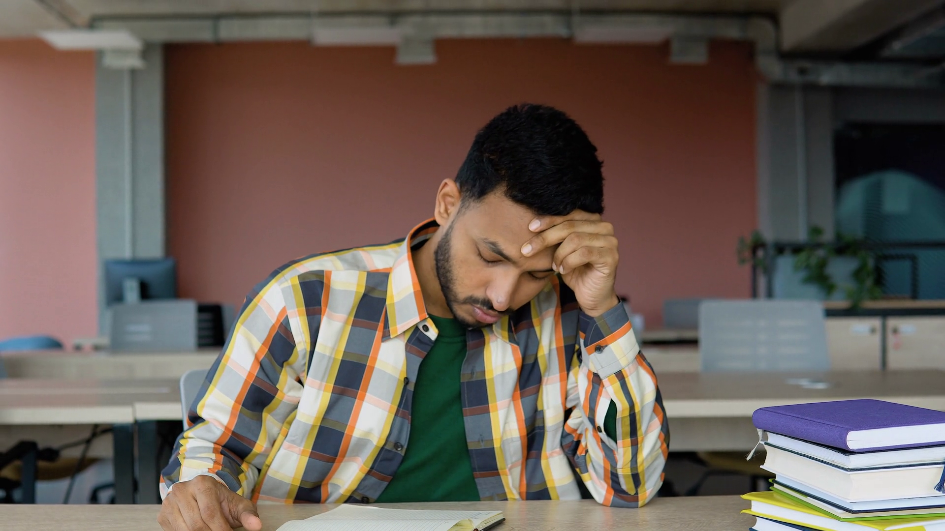 Preparing To Exams Thoughtful Tired Young Stock Footage SBV-352647153 ...