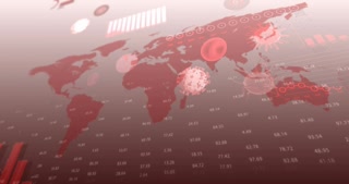 Coronavirus statistical data processing over World map