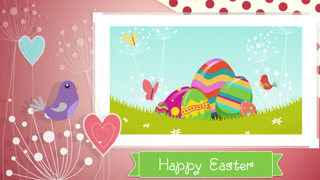 3D Animation Vertical Cute Easter Bunny Hatching from Egg Loop 4K No Background