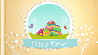 3D Animation Vertical Cute Easter Bunny Hatching from Egg Loop 4K No Background