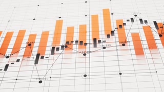 Statistical graph with business finance concept, 3d rendering.