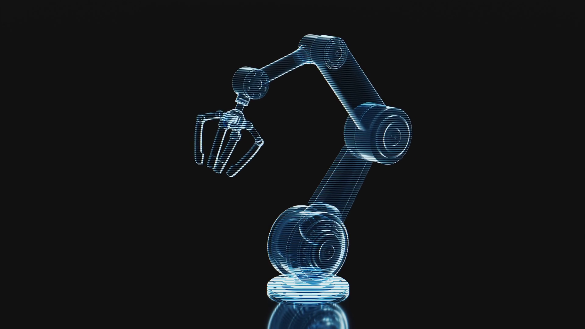 Holographic Image Of Mechanical Arm Loop Stock Motion Graphics SBV