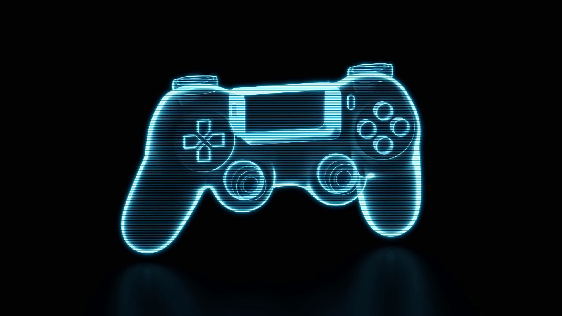 Holographic Image Of Gamepad Loop Rotation Stock Motion Graphics SBV