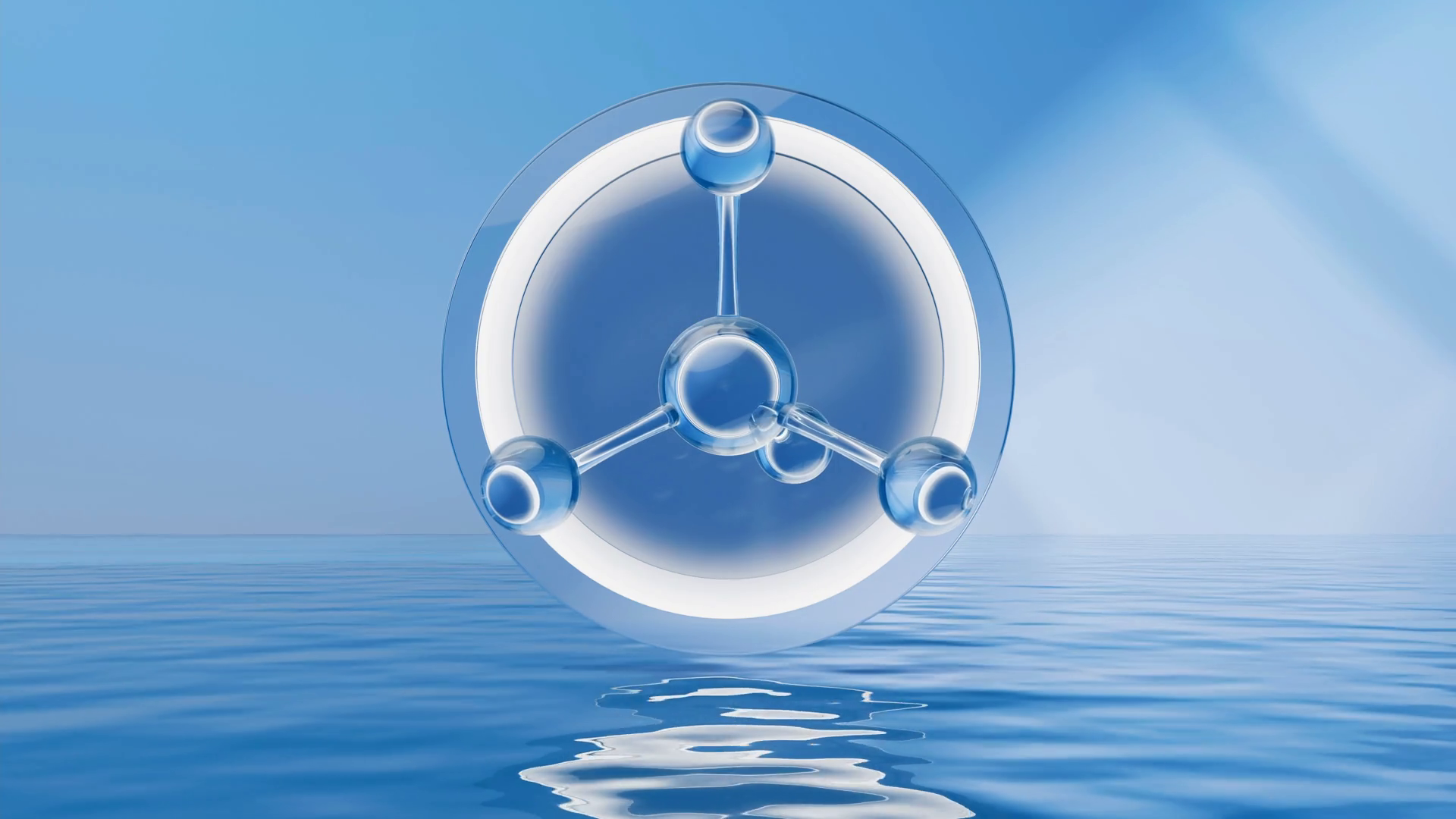Molecule With Water Surface Background 3d Stock Motion Graphics SBV ...