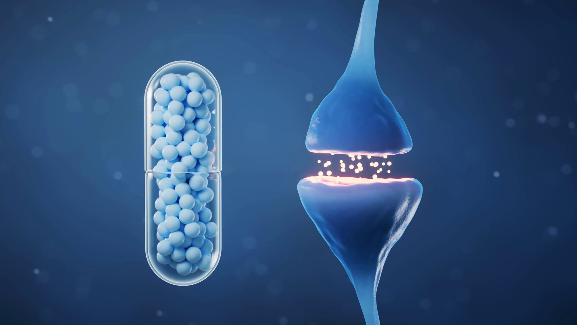 Synapse Of Neuron Cell Capsule 3d Rendering Stock Motion Graphics SBV
