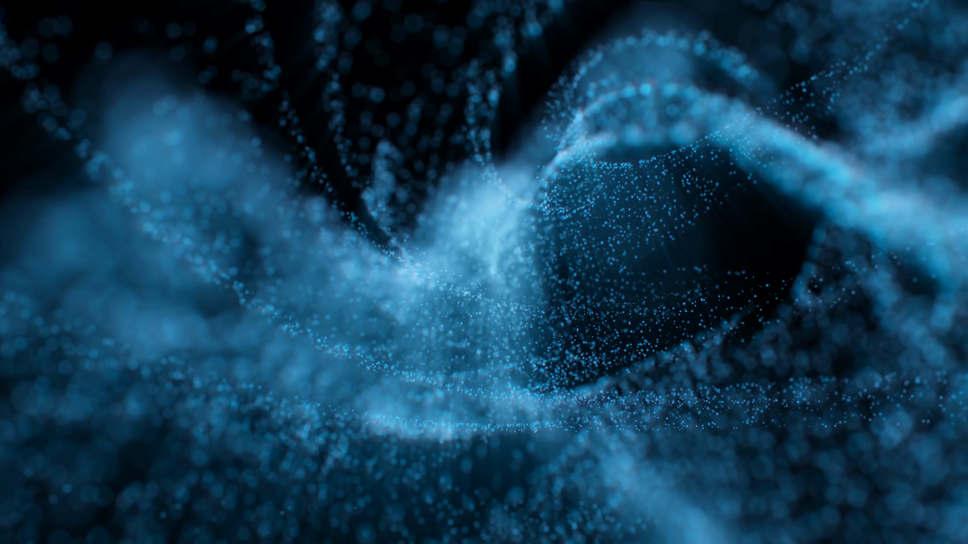 Abstract Blue Wave Particles 3d Rendering Stock Motion Graphics SBV ...