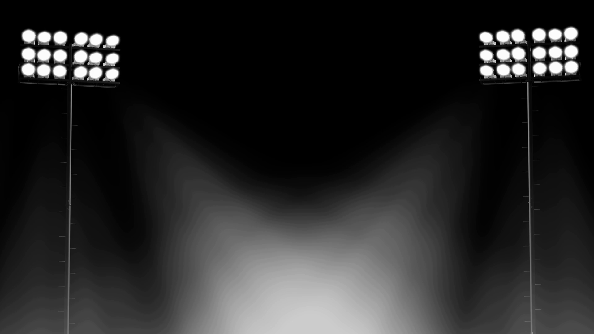 stadium flood lights turning on a black background 3d render