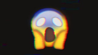 Vintage Face Screaming In Fear Emoji Icon Background