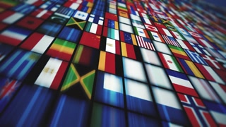 World Countries Flags Design Background