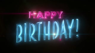 Happy Birthday Message Postcard Animation