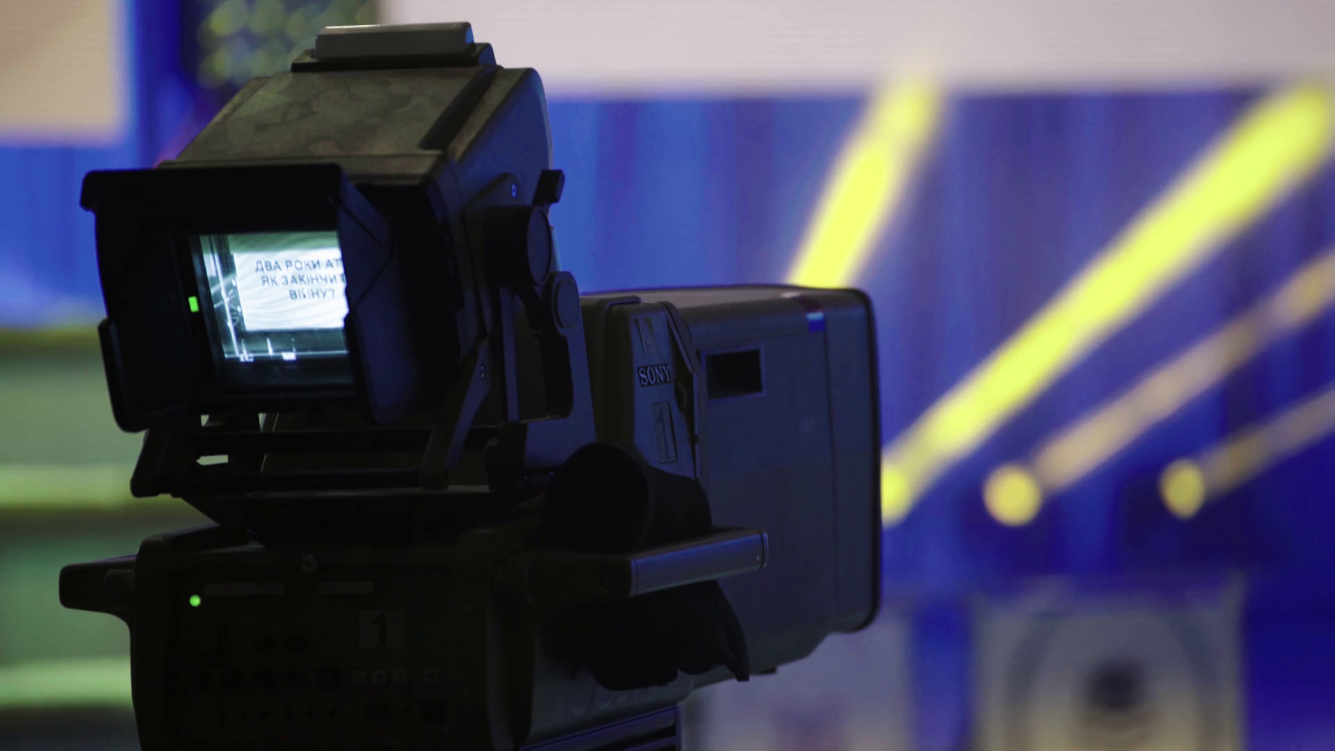 Camera In Tv Studio During Tv Recording Stock Footage SBV346867494