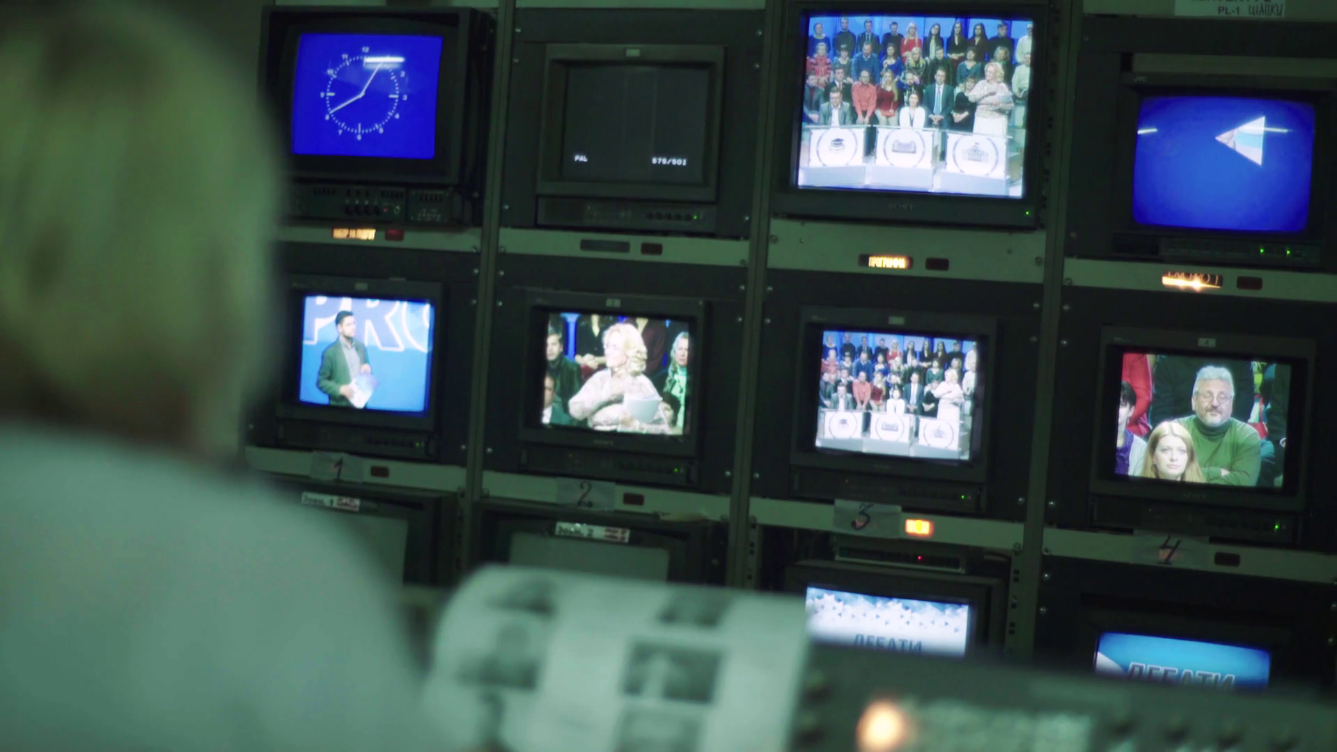 Monitor Monitors In Tv Studio During Tv Stock Footage SBV-346867831 ...