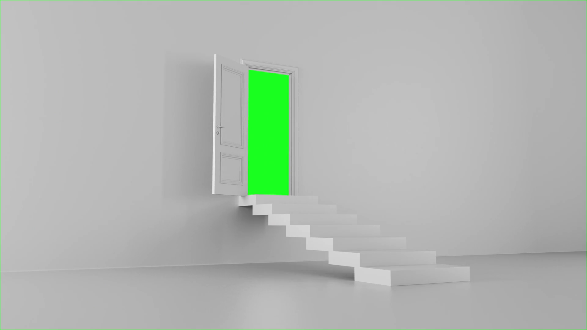 Open Door With Steps In Bright Room On Green Stock Motion Graphics SBV ...