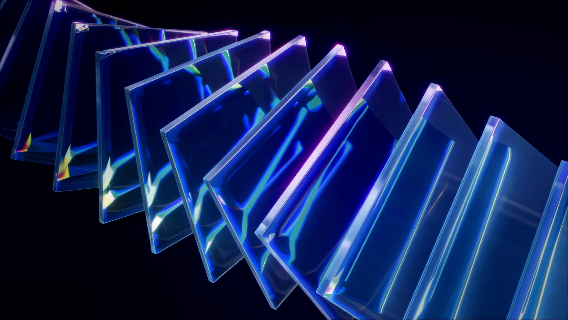 Looped Rotation Of Reflective Glass Shapes Stock Motion Graphics SBV ...