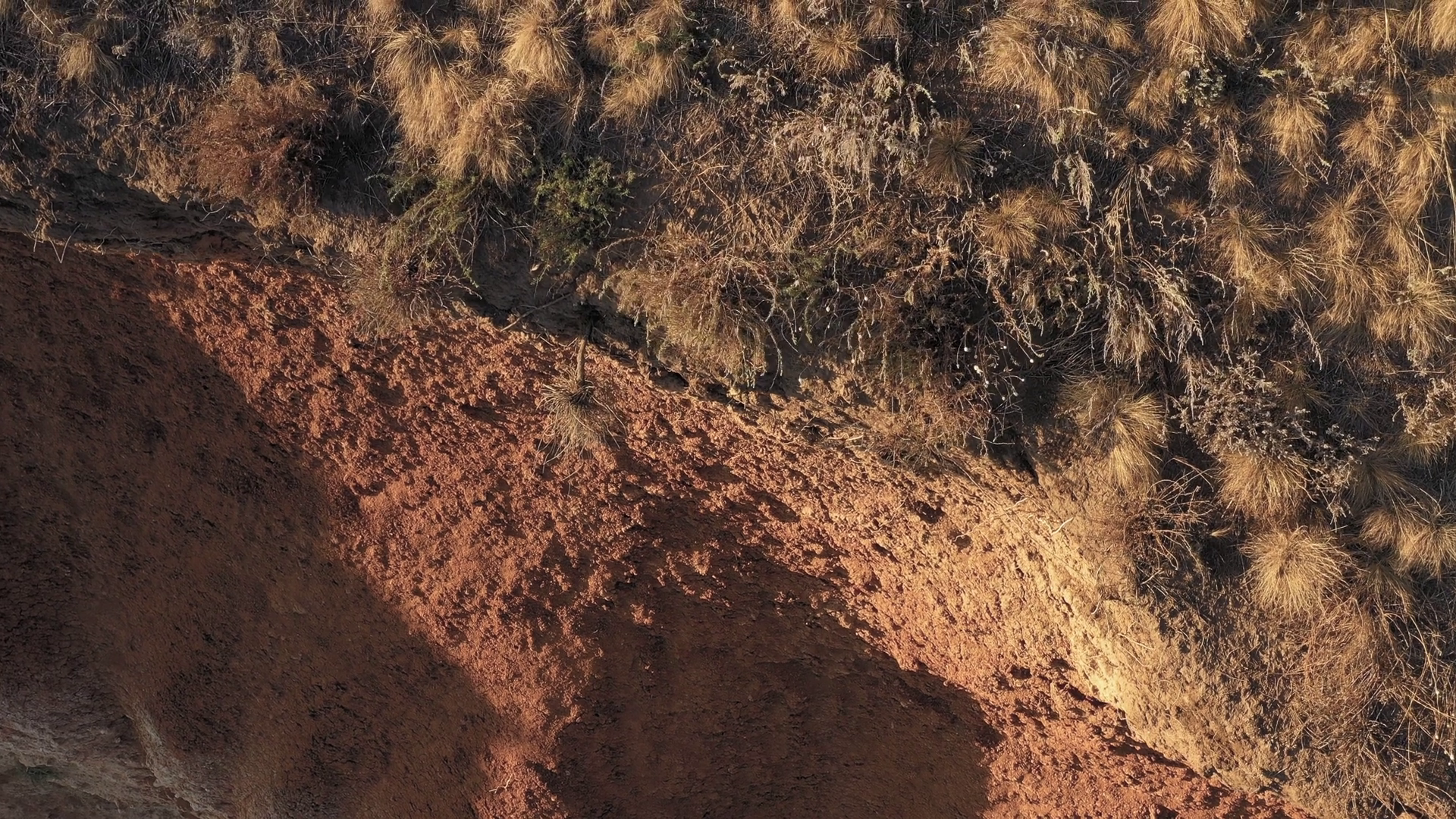 Flying Over Geological Cut Of Working Ground Stock Footage SBV ...
