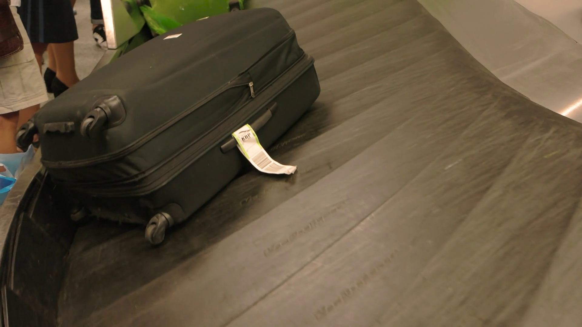 22. 06. 2016 Rome, Italy. Bags on baggage carousel. Luggage in the