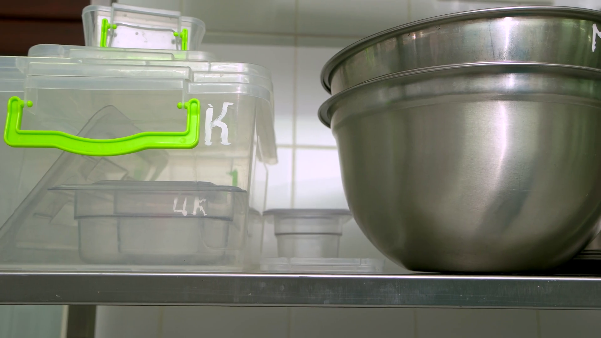 An Industrial Kitchen Utensils Close Up Stock Footage SBV331519530