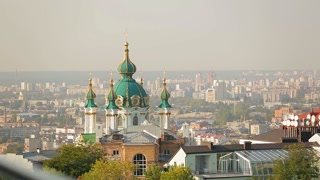 Exquisite St. Andrew's Church against city backdrop