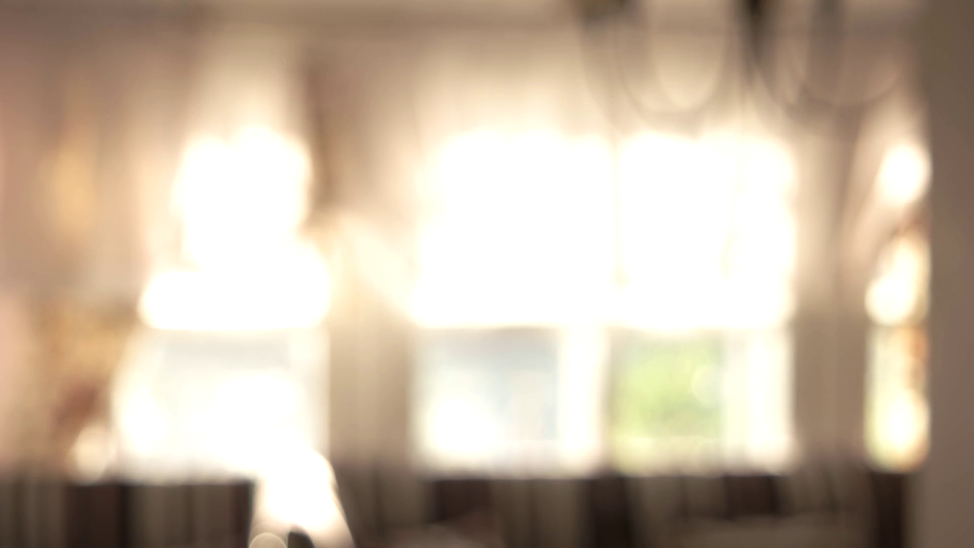 Blurry windows and sunlight. Blurred room interior. Stock Video Footage