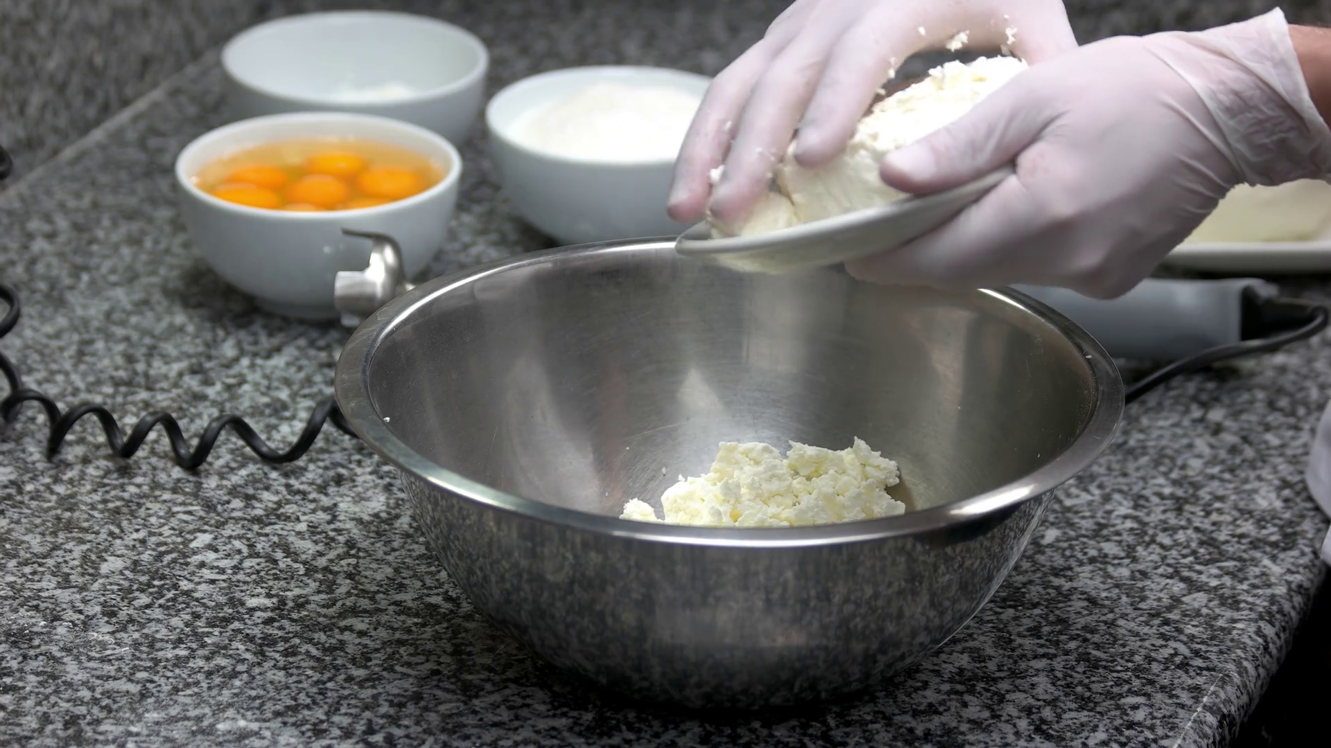 Chef Melting Cottage Cheese In Bowl Smashing Stock Footage SBV322525981 Storyblocks