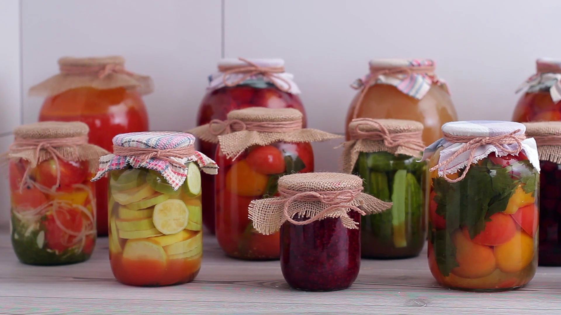 Collection Of Canned Vegetables Fruits Stock Footage SBV316142615