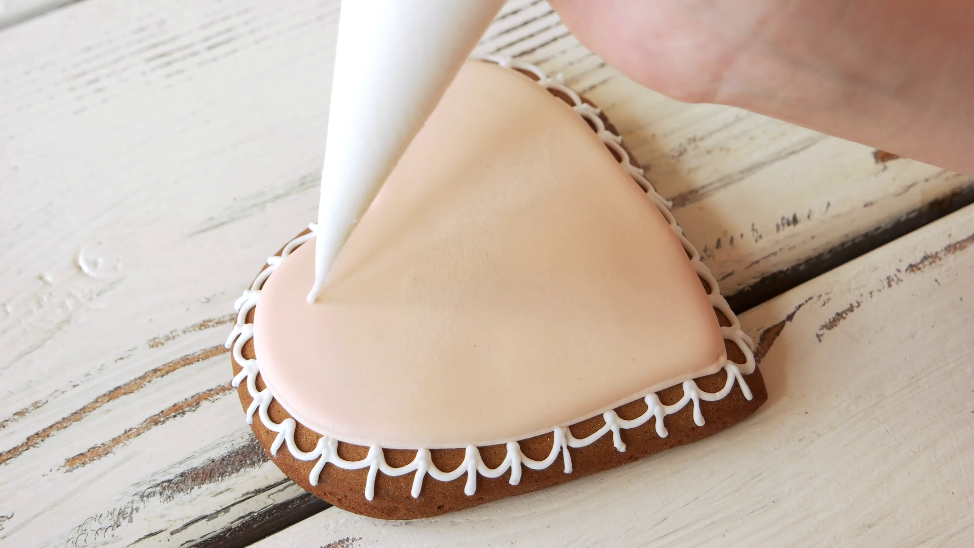 Hand Decorating Gingerbread Cookie With Stock Footage SBV337959218 Storyblocks