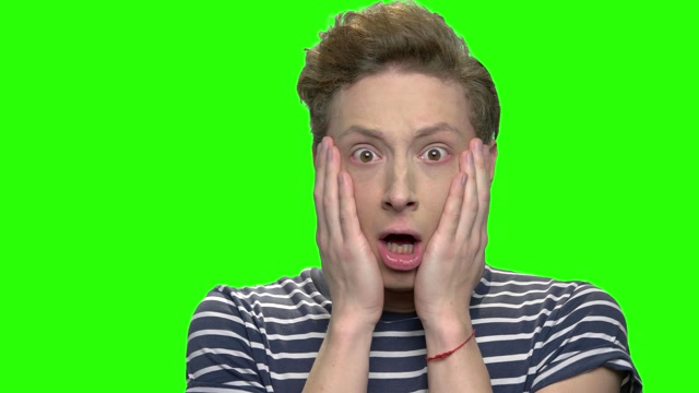 Shocked Surprised Green Screen Stock Footage: Royalty-Free Video Clips ...