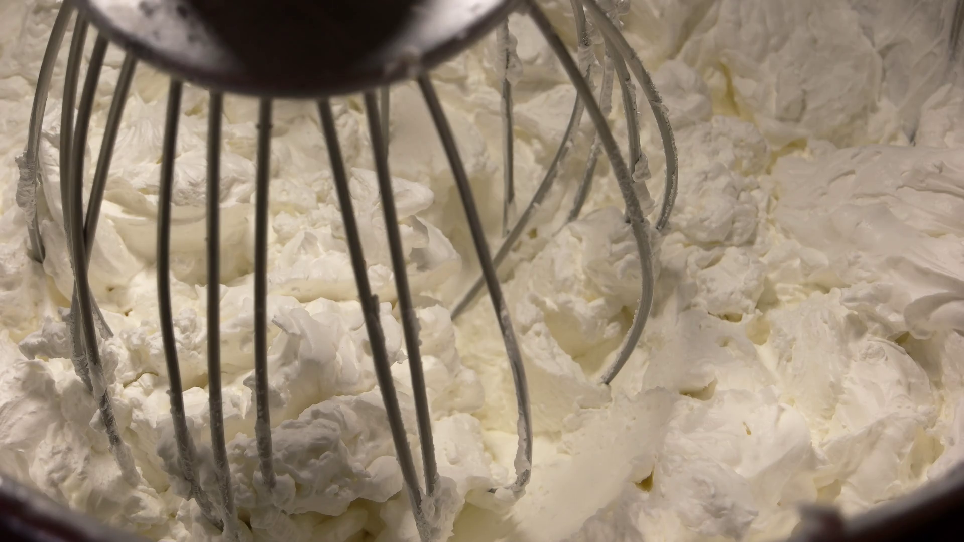 Whipping Cream With Whisk Close Up Electric Stock Footage SBV325624129