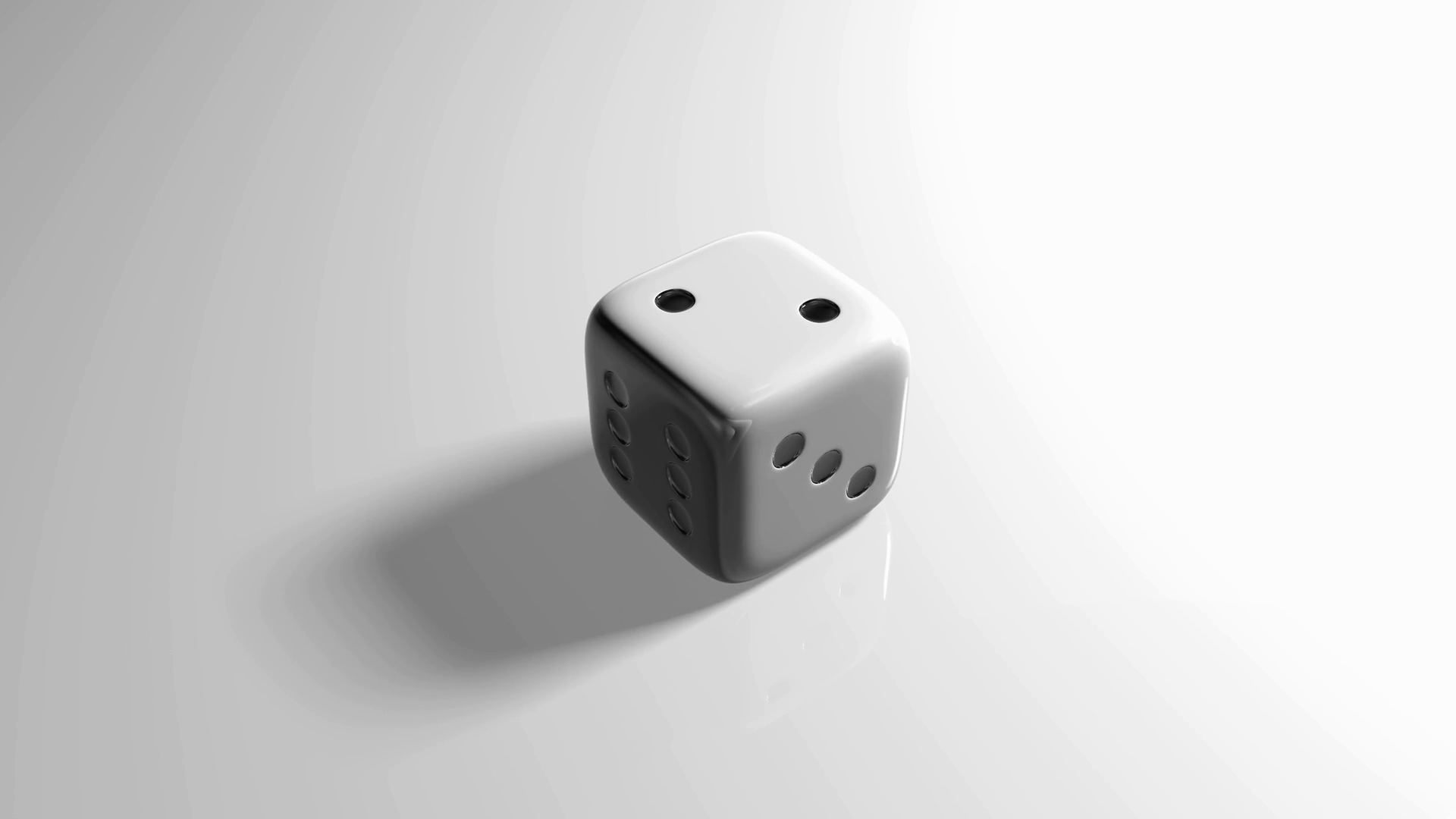 3d Dice Rolling Falls With Number 2 Stock Motion Graphics SBV347739747