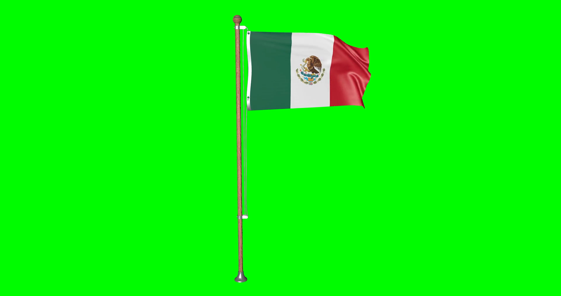 3d Mexico Flag Waving In Windnational Symbol Stock Motion Graphics SBV