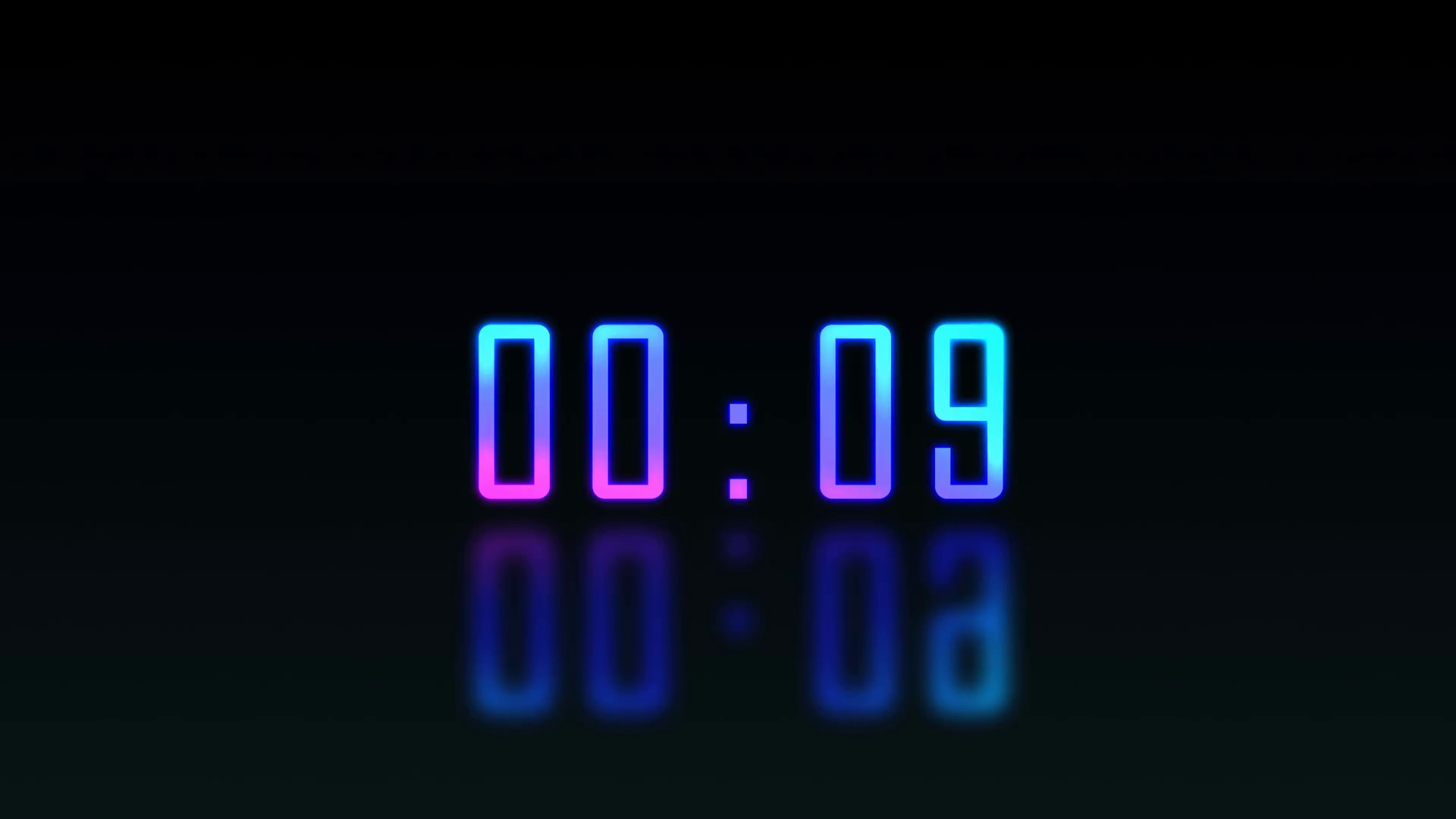 Neon Gradient Color Countdown 10 Seconds Stock Motion Graphics SBV ...