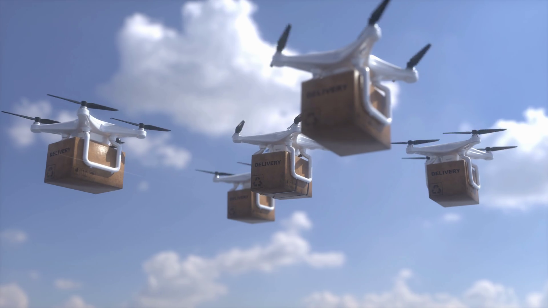 Many Packages Delivered Drones To Homes In Stock Motion Graphics SBV348598073 Storyblocks