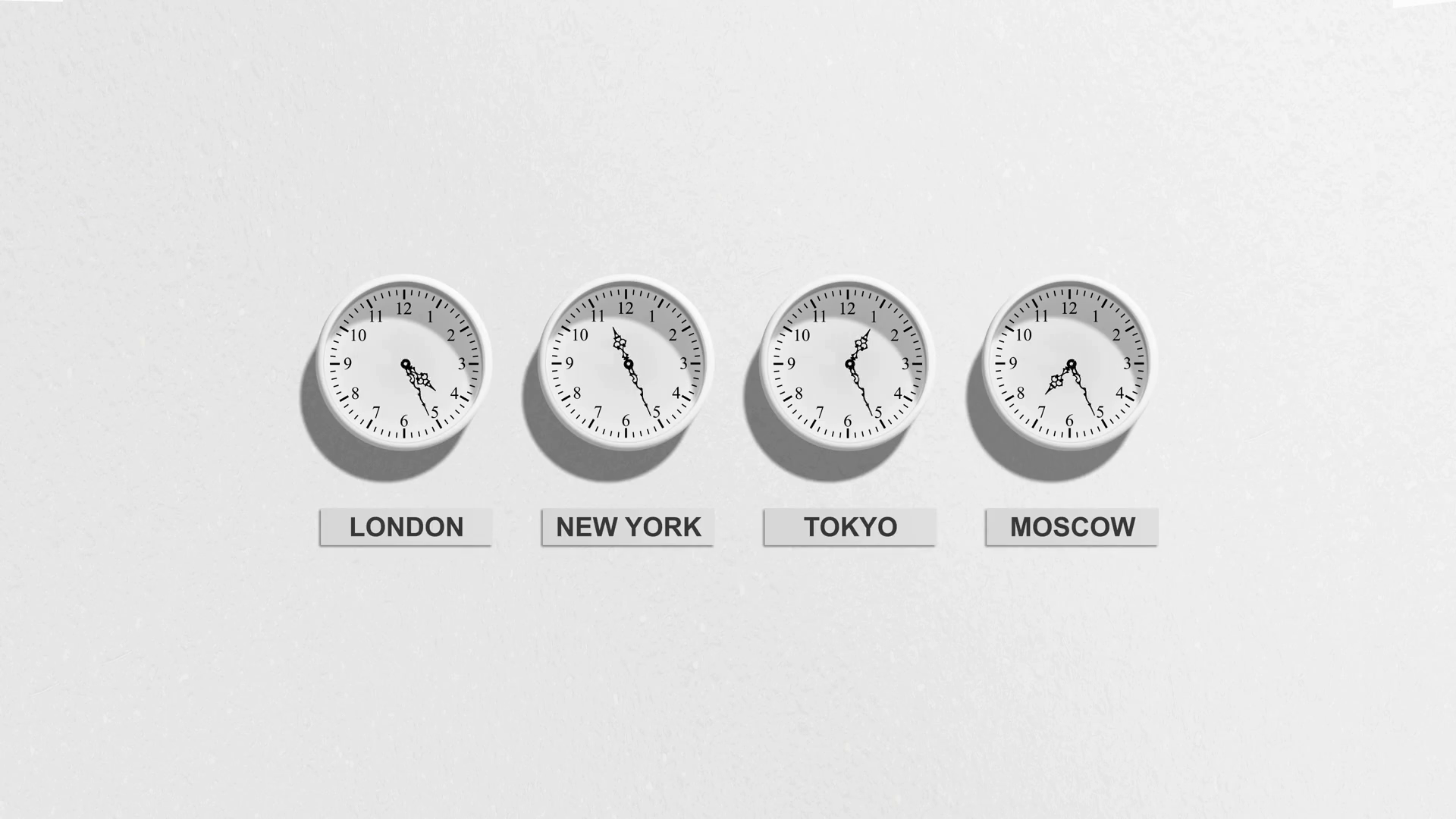 World International Clocks On White Stock Motion Graphics SBV-348407629 ...
