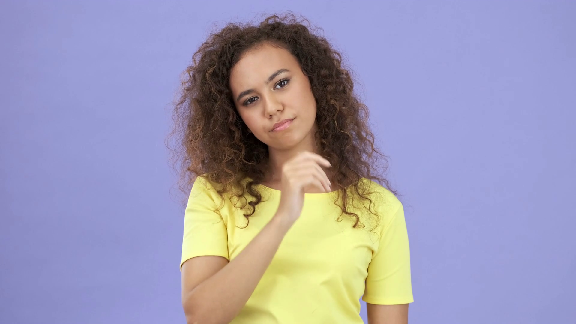 Disappointed Pretty African Young Woman In Stock Footage SBV-352658635 ...