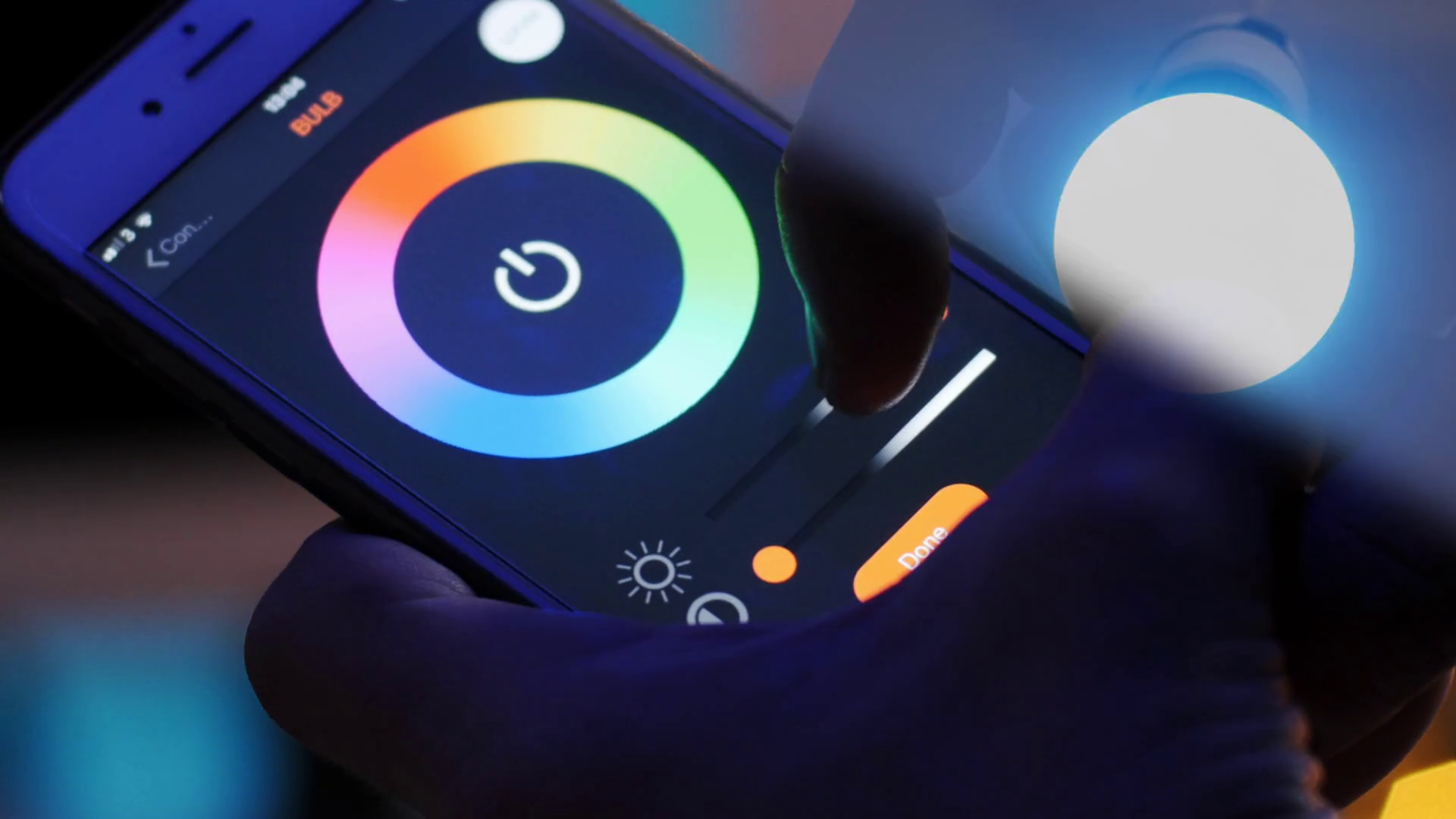 Smart home lighting technology, controlling color of a