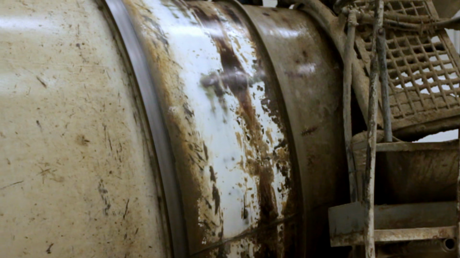 Industrial Machinery Cylinder Showing Dirty Stock Footage SBV-353904622 ...
