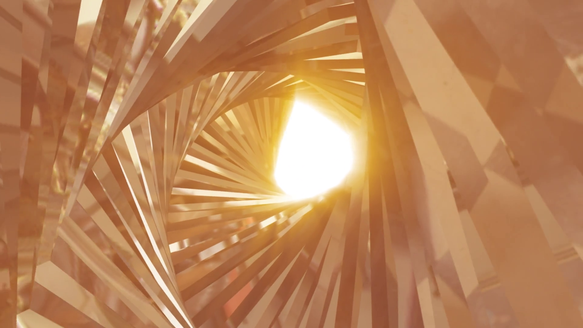 Abstract Golden Spiral Tunnel With Glowing Stock Motion Graphics SBV ...